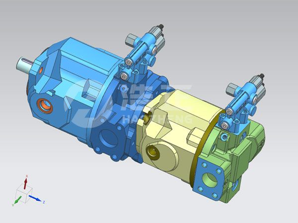 HZ-A10VSO series pump 3D design drawing
