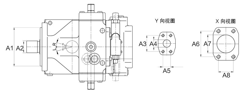 HZ-AAVSO系列液压柱塞泵安装结构与尺寸表